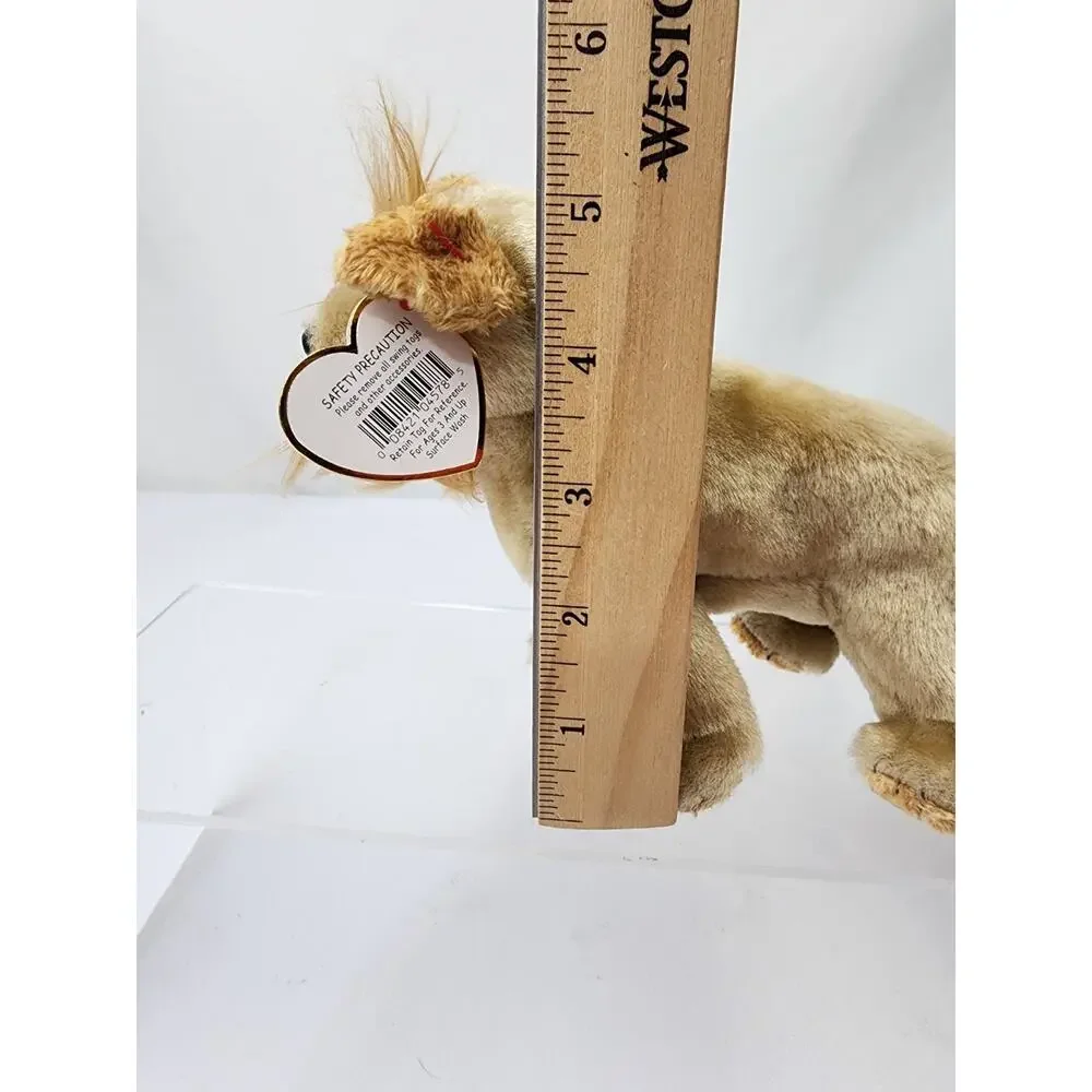 Ty 10 yr Beanie Baby Schnitzel the Dog Blonde Schnauzer Plush Stuffed Animal Toy